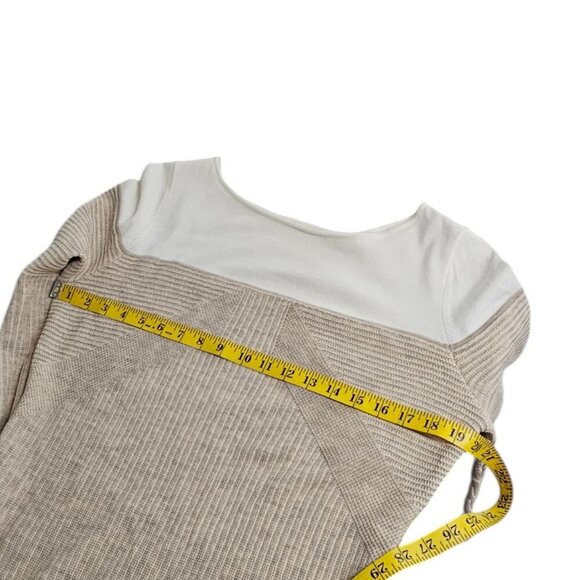 St. John Womens Boat Neck Wool Blend Knit Sweater, Long Sleeve, Quiet Luxury, M - Picture 4 of 9